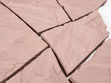 Les dalles polygonales en grès Weser Rouge