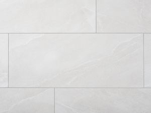 Zoom sur les carreaux Canyon Pearl en grès cérame effet ardoise et leurs joints