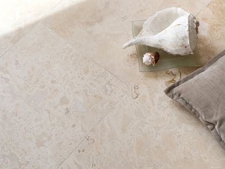 Le travertin Classic Light et un coquillage