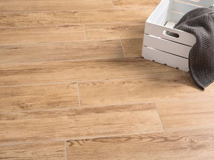 Carreaux grès cérame Urban Honey avec boîte décorative blanche