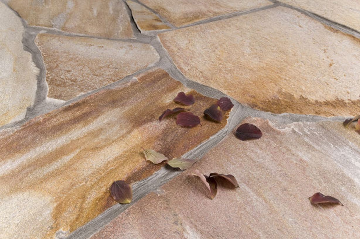Polygonalplatten in der Nahaufnahme